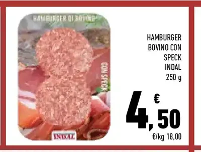 Hamburger bovino con speck