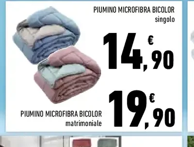 Piumino microfibra bicolor