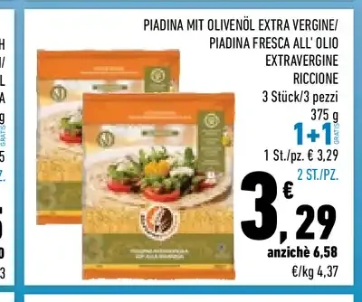 Piadina fresca all'olio extravergine