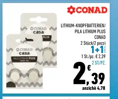 Pile al litio Conad