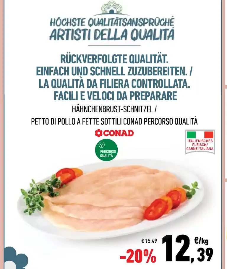 Petto di pollo a fette sottili