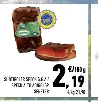 Speck alto Adige IGP