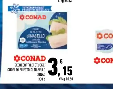 Cuori di filetto di nasello Conad
