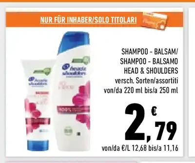 Shampoo e balsamo Head & Shoulders