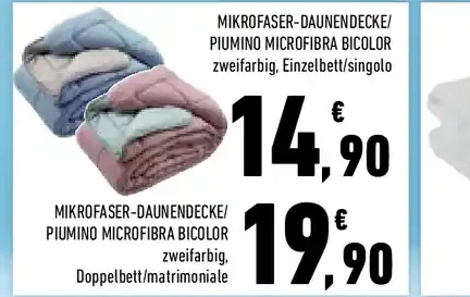 Piumino microfibra bicolore