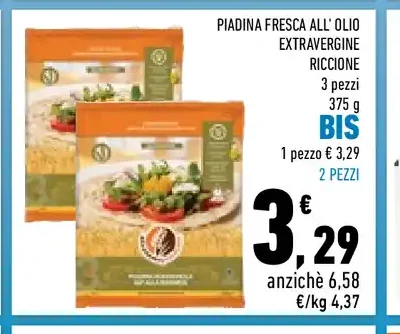 Piadina fresca all'olio extravergine Riccione