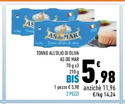 Tonno all'olio di oliva AS DO MAR