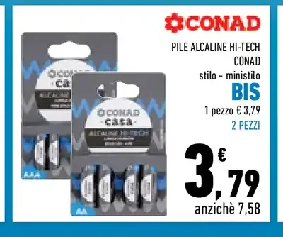 Pile alcaline hi-tech Conad