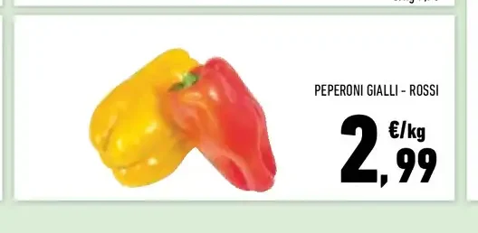 Peperoni gialli e rossi
