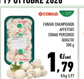 Funghi champignon affettati