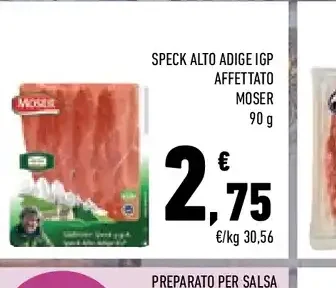 Speck Alto Adige IGP affettato Moser