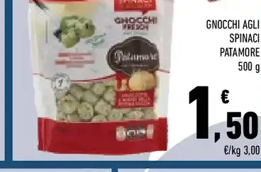 Gnocchi agli spinaci Patamore