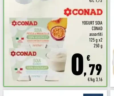 Yogurt soia assortiti