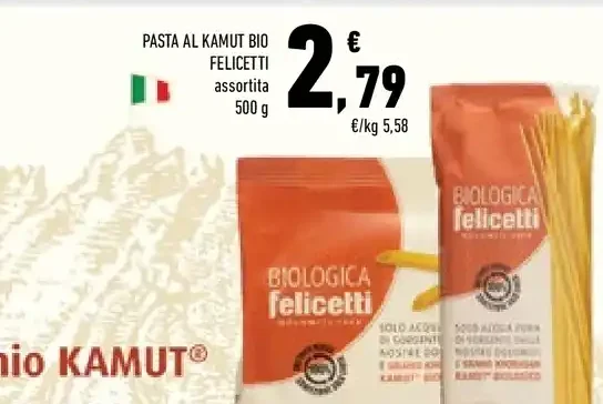 Pasta al Kamut biologica