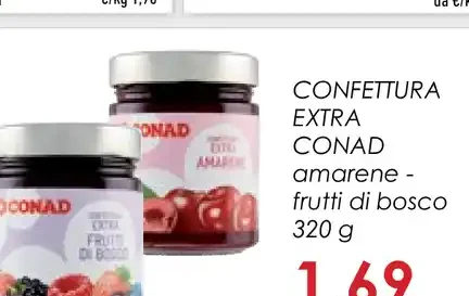 Confettura extra Conad amarene frutti di bosco