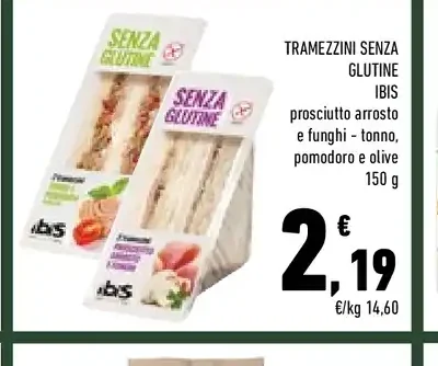 Tramezzini senza glutine Ibis