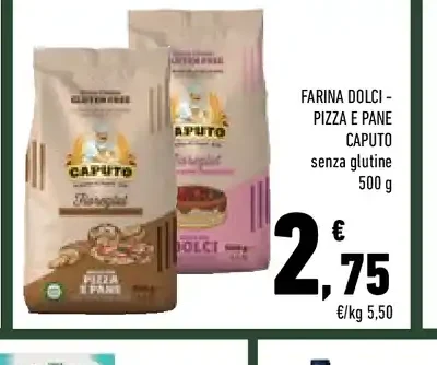 Farina dolci pizza e pane Caputo senza glutine