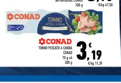 Tonno pescato a canna Conad