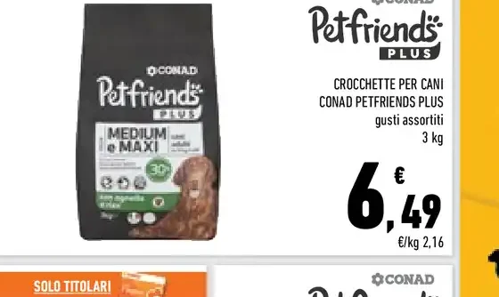 Crocchette per cani Conad Petfriends Plus
