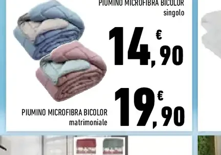 Piumino microfibra bicolor