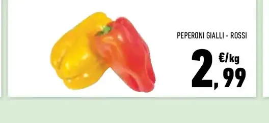 Peperoni gialli e rossi