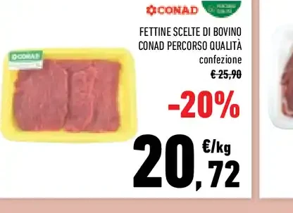 Fettine scelte di bovino