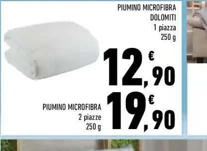 Piumino microfibra