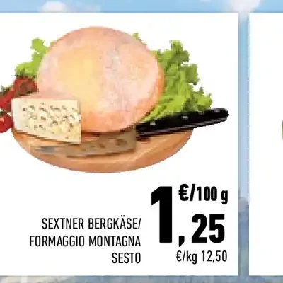 Formaggio montagna sesto