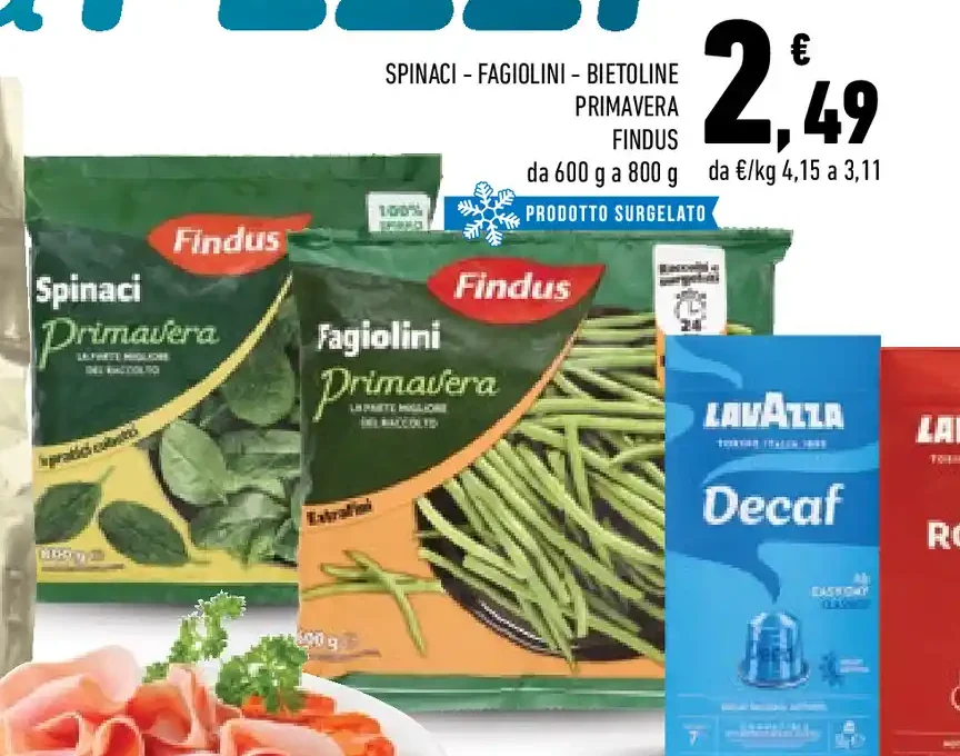 Spinaci, fagiolini e bietoline Primavera Findus