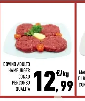 Hamburger bovino adulto Conad Percorso Qualità