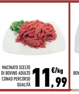 Macinato scelto di bovino adulto Conad Percorso Qualità