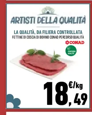 Fettine di coscia di bovino Conad Percorso Qualità