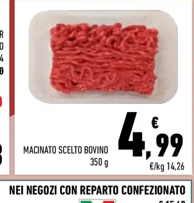 Macinato scelto bovino