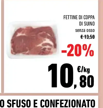 Fettine di coppa di suino
