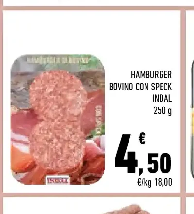 Hamburger bovino con speck Indal