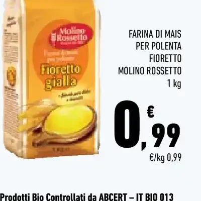 Farina di mais per polenta Fioretto Molino Rossetto