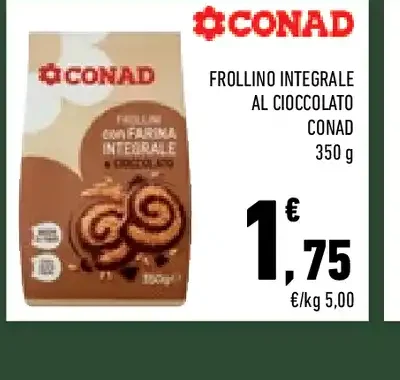 Frollino integrale al cioccolato Conad