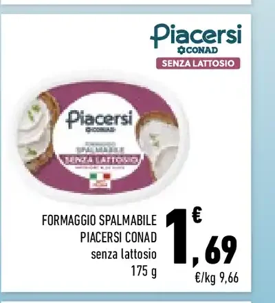 Formaggio spalmabile Piacersi Conad