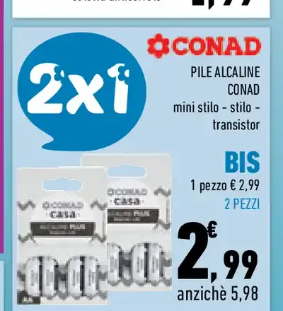 Pile alcaline Conad mini stilo