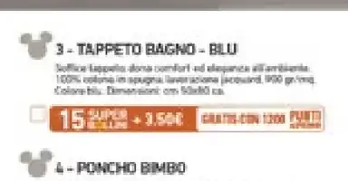 Tappeto bagno blu