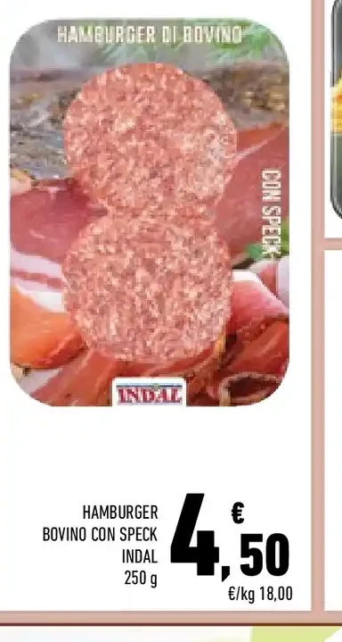 Hamburger bovino con speck Indal