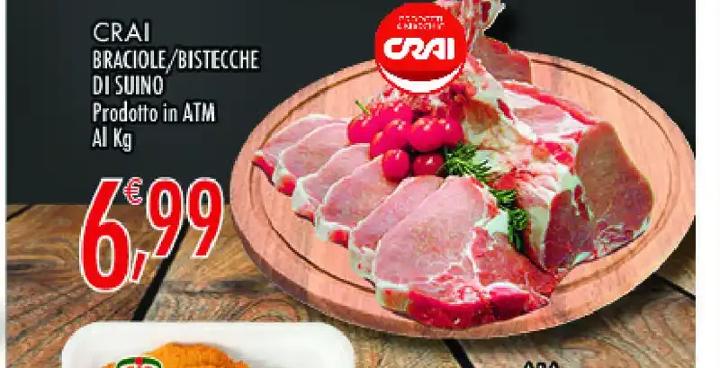Braciole e bistecche di suino