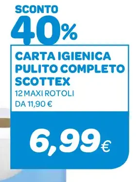 Carta igienica Pulito Completo Scottex