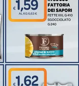 Ananas in succo Fattoria dei Sapori