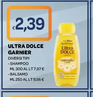 Ultra Dolce Garnier Shampoo