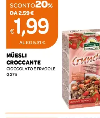 Muesli Croccante cioccolato e fragole