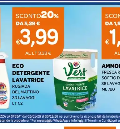 Eco detergente lavatrice Vert