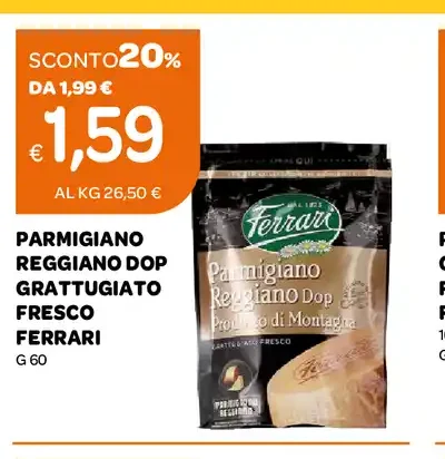Parmigiano Reggiano DOP grattugiato fresco Ferrari