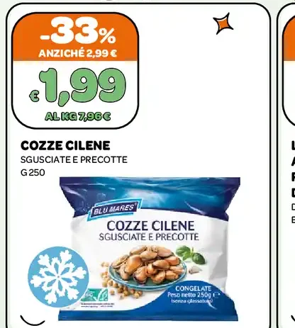 Cozze cilene sgusciate e precotte