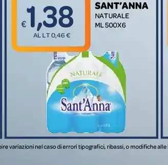 Acqua naturale Sant'Anna